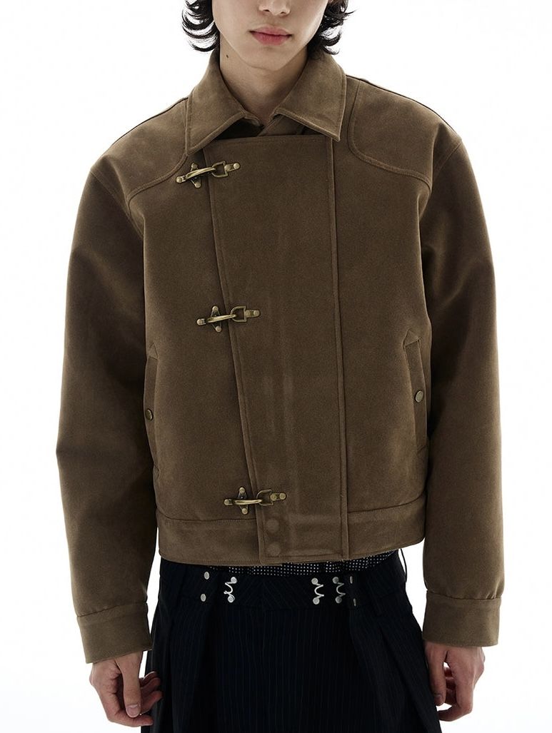 Vintage Suede Fireman buckle Jacket