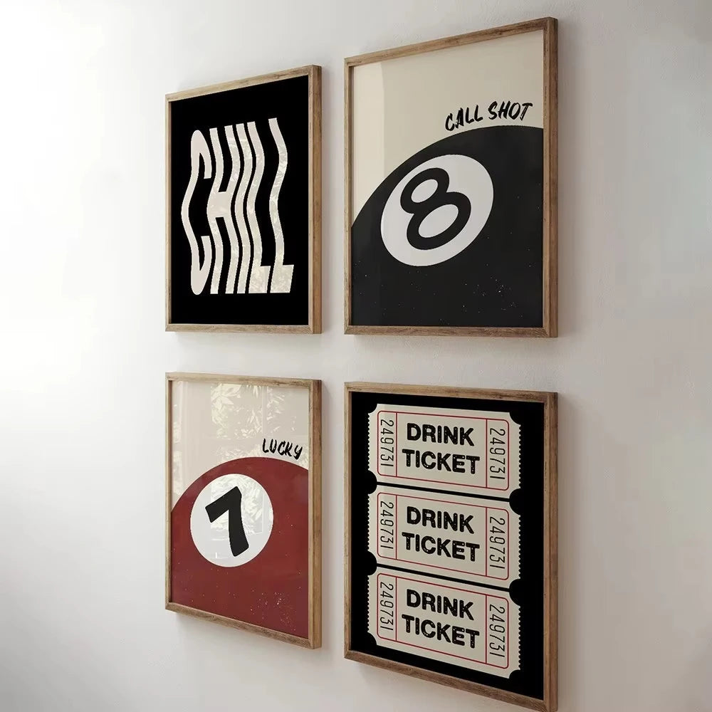 Good Times Retro Billiards Wall Art — Canvas Print