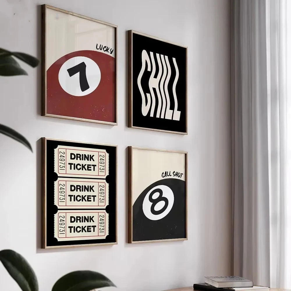 Good Times Retro Billiards Wall Art — Canvas Print